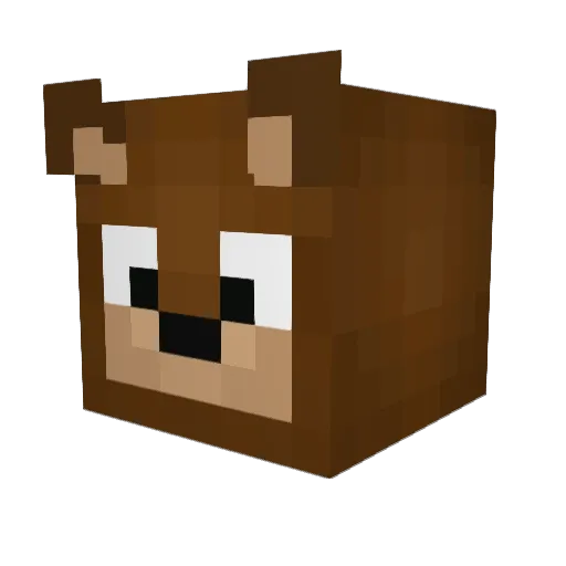 wadeywoo Minecraft avatar head, 3D render