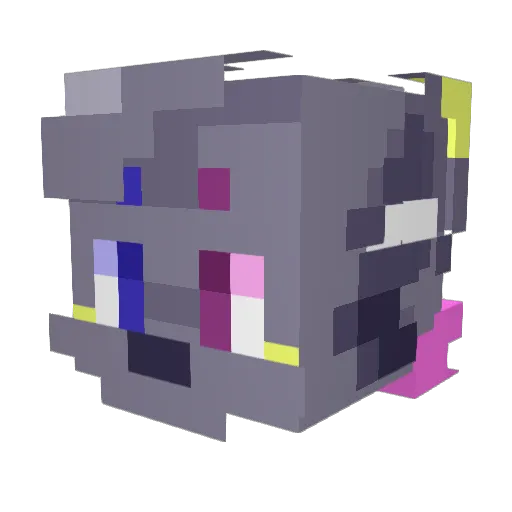 waefur Minecraft avatar head, 3D render