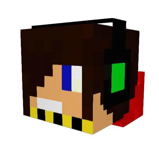 wafel10 Minecraft avatar head, 3D render