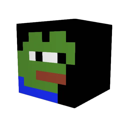 wafel11 Minecraft avatar head, 3D render