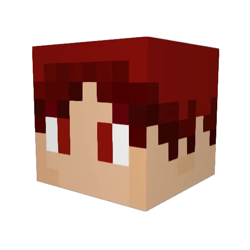 wafelworld Minecraft avatar head, 3D render