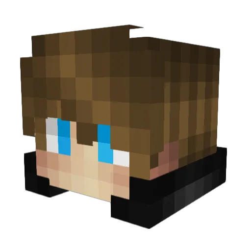 waff3lmax Minecraft avatar head, 3D render