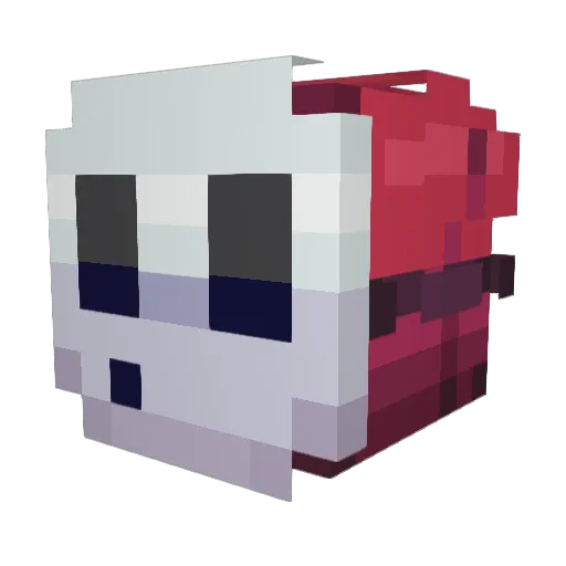waff_l Minecraft avatar head, 3D render