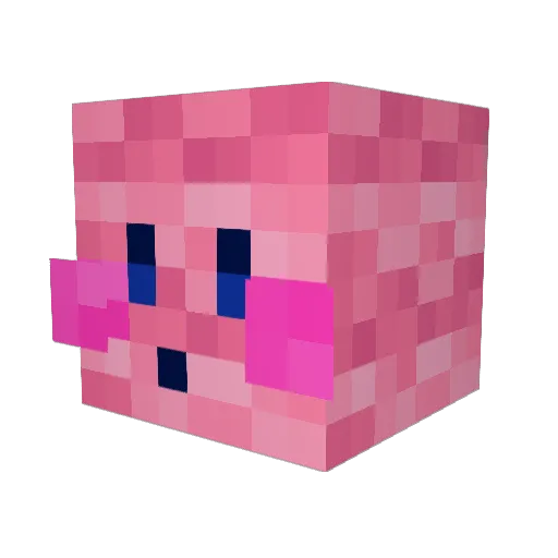 wafflaya Minecraft avatar head, 3D render
