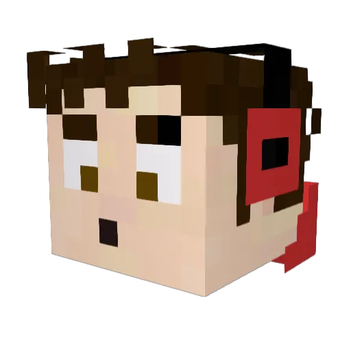 waffleeater Minecraft avatar head, 3D render