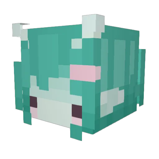 wafflehousecat Minecraft avatar head, 3D render