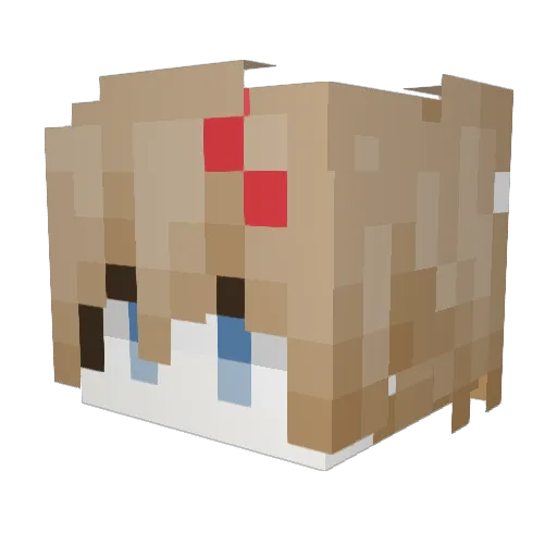 wafflepie888 Minecraft avatar head, 3D render