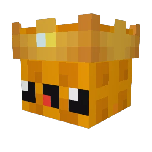 wafflesking Minecraft avatar head, 3D render