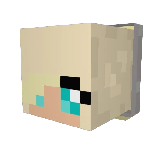 wafflesselffaw1 Minecraft avatar head, 3D render