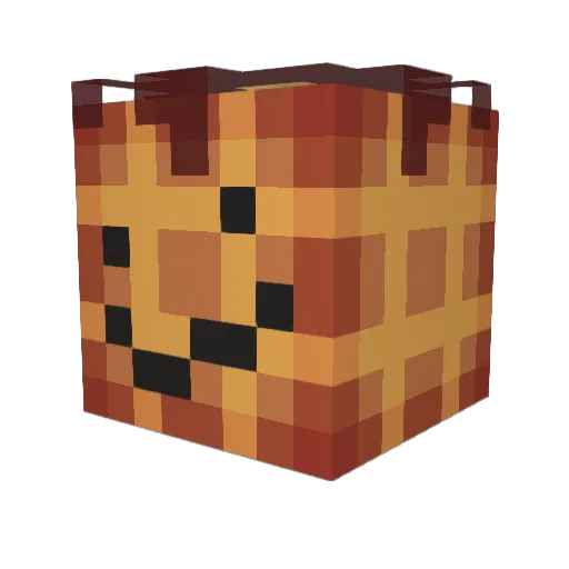 wafflism Minecraft avatar head, 3D render