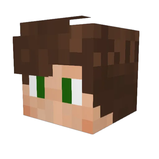 wafi_wafelika Minecraft avatar head, 3D render