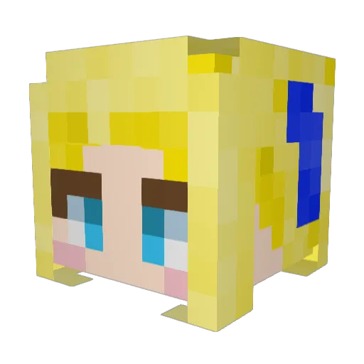 wafov_agle Minecraft avatar head, 3D render