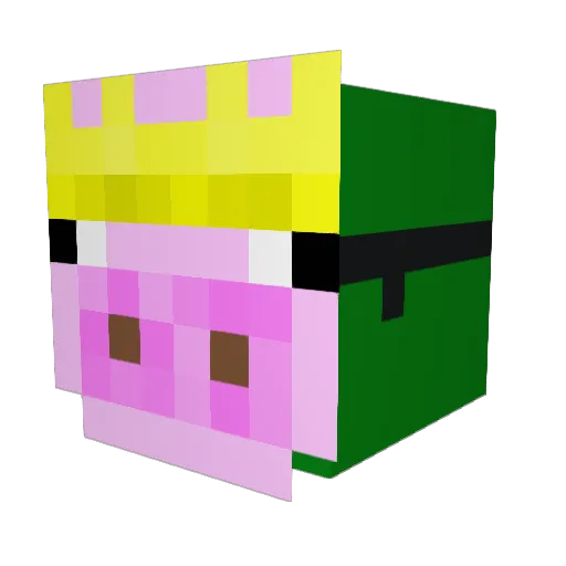 wagger234 Minecraft avatar head, 3D render