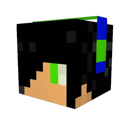 waghhhh Minecraft avatar head, 3D render