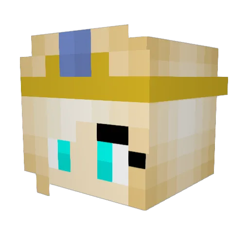 wagrous Minecraft avatar head, 3D render