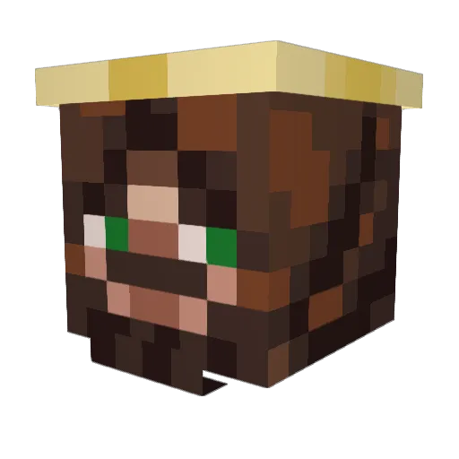 wahaii Minecraft avatar head, 3D render