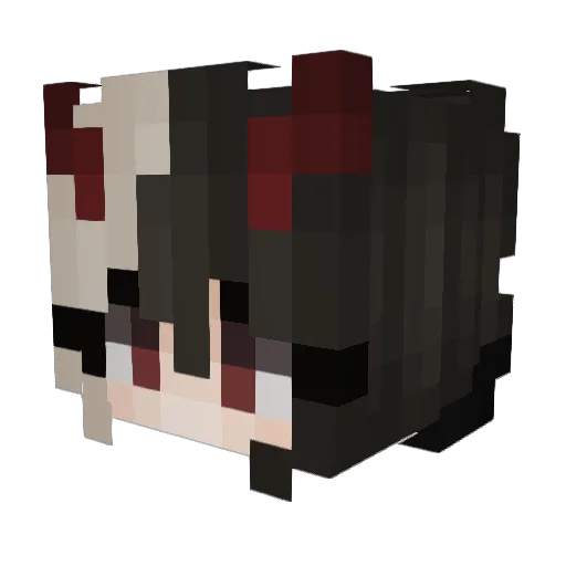 wahasha Minecraft avatar head, 3D render