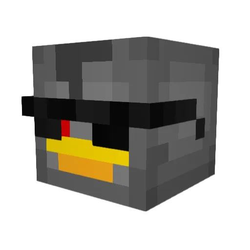 wahed_ Minecraft avatar head, 3D render
