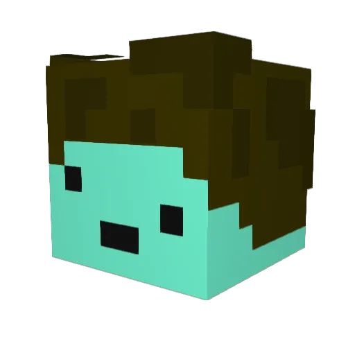 wahmp Minecraft avatar head, 3D render