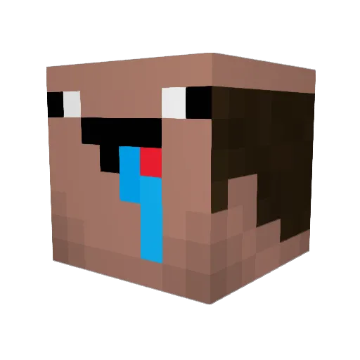 wahnsiniger Minecraft avatar head, 3D render