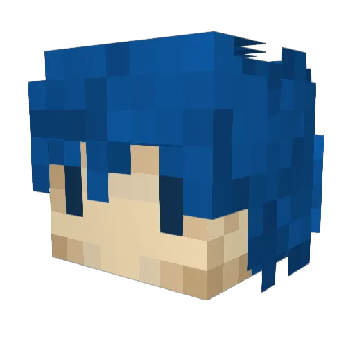 wahwahmoon Minecraft avatar head, 3D render