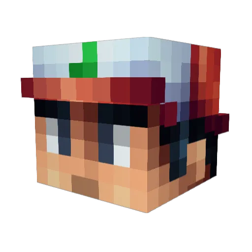 waichi Minecraft avatar head, 3D render