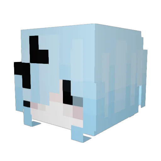 waifyuuu Minecraft avatar head, 3D render