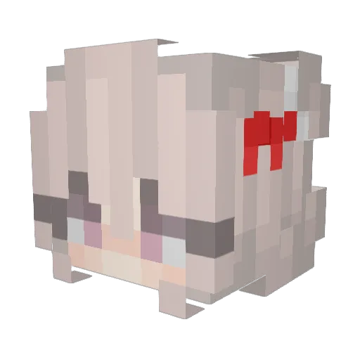 waiiu Minecraft avatar head, 3D render