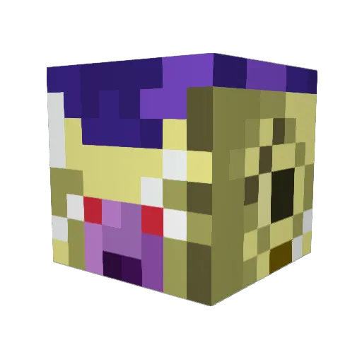 waiku2525 Minecraft avatar head, 3D render