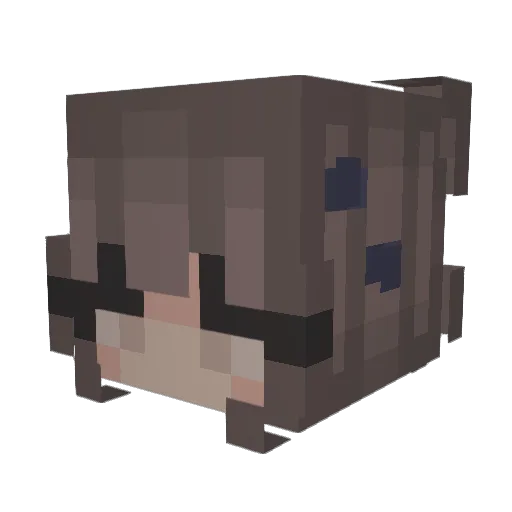 waisiee Minecraft avatar head, 3D render