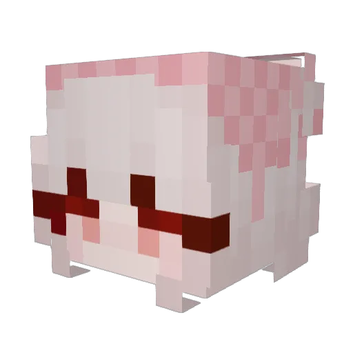 waitecgg Minecraft avatar head, 3D render