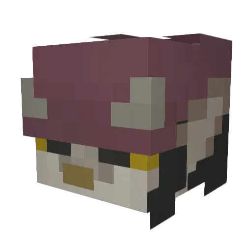 waitfortheemote Minecraft avatar head, 3D render