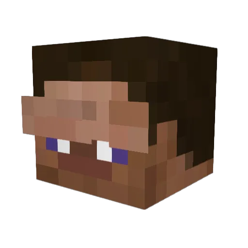 waitfr Minecraft avatar head, 3D render