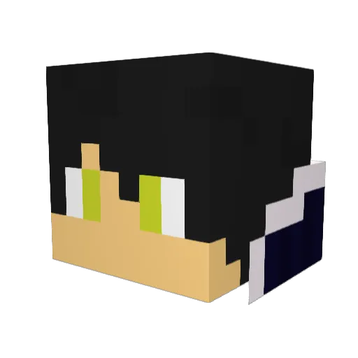 waka_042 Minecraft avatar head, 3D render