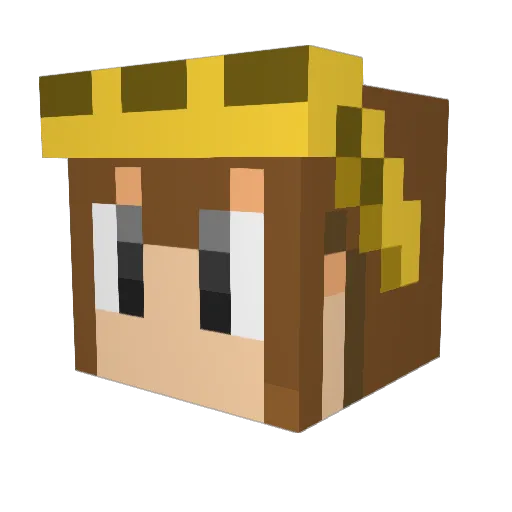 wakame22 Minecraft avatar head, 3D render