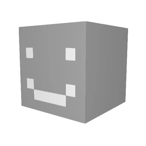 wakame516 Minecraft avatar head, 3D render