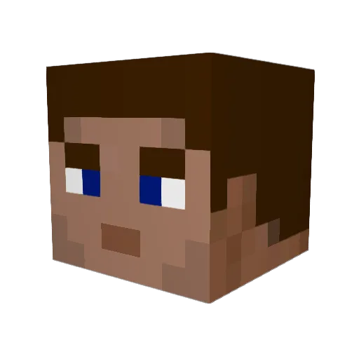 wakasuki Minecraft avatar head, 3D render