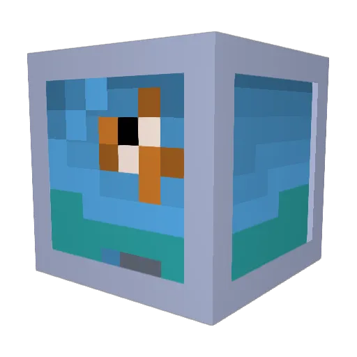wakeb Minecraft avatar head, 3D render