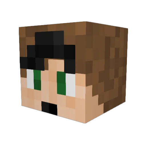 wakingandbaking Minecraft avatar head, 3D render