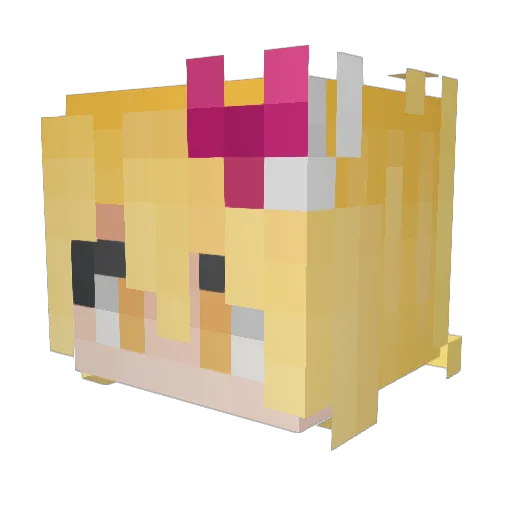 wakuu Minecraft avatar head, 3D render
