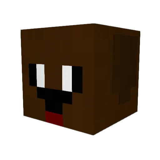wakydawgster Minecraft avatar head, 3D render