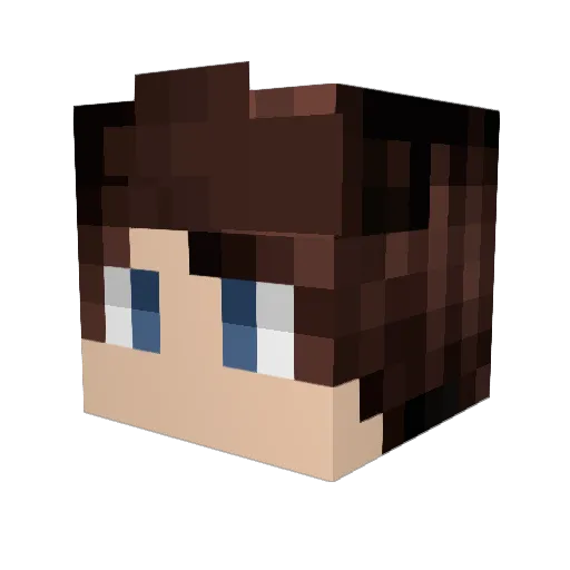 wal1flower Minecraft avatar head, 3D render