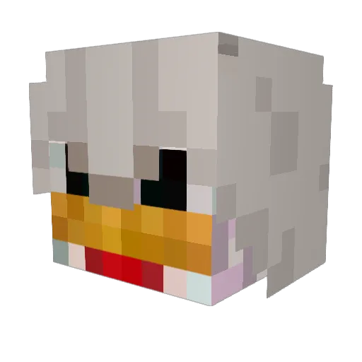 walanoth Minecraft avatar head, 3D render