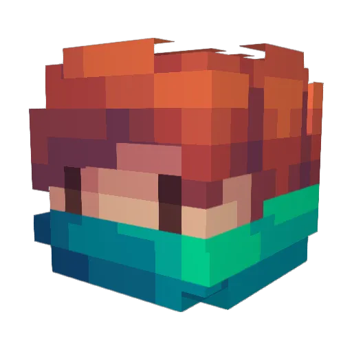 waldmannlorinc Minecraft avatar head, 3D render