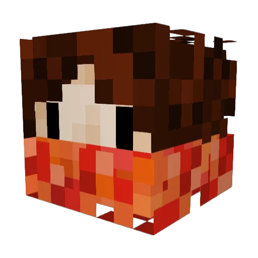 waldocrew Minecraft avatar head, 3D render