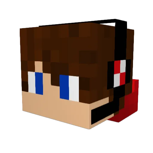 waleed00 Minecraft avatar head, 3D render