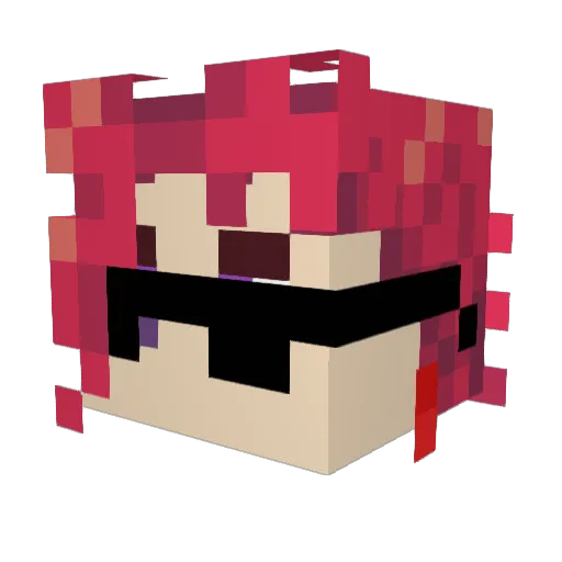 waleedooh Minecraft avatar head, 3D render