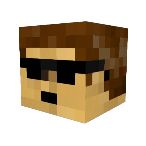 walibob Minecraft avatar head, 3D render