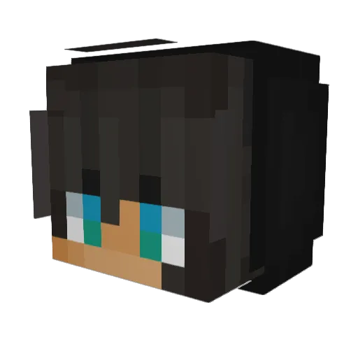 walie__ Minecraft avatar head, 3D render