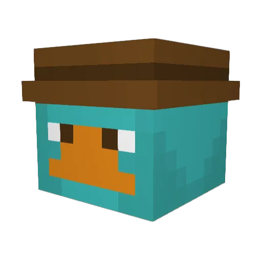 walkerel Minecraft avatar head, 3D render